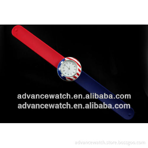 2017 wholesale custom slap watch, new designed silicon watch, promotional watch